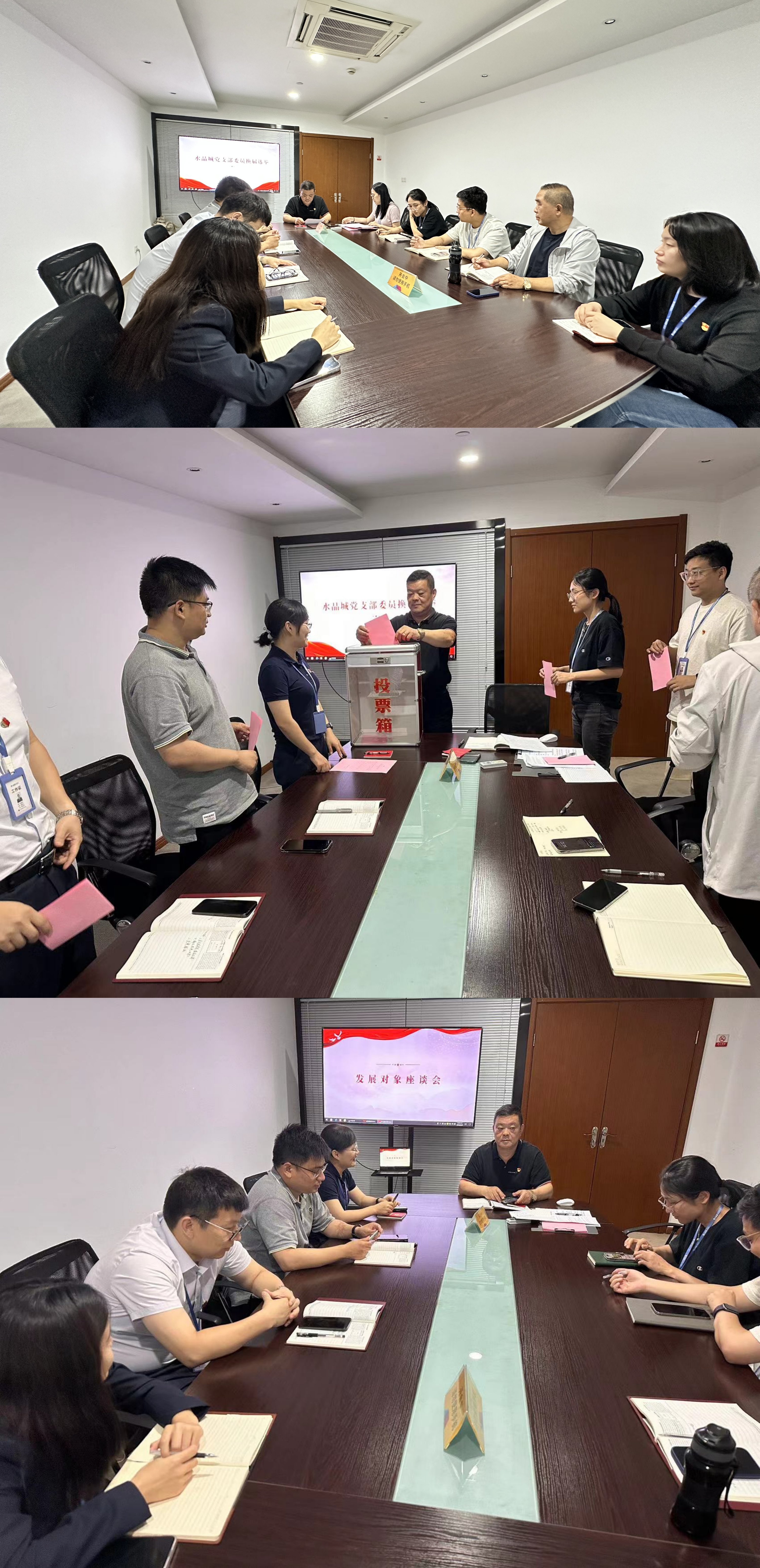 水晶城召開黨支委換屆選舉及發(fā)展對象座談會(huì)